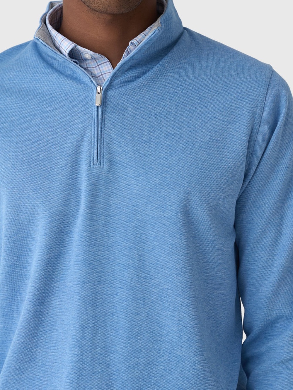 Peter Millar Blue Crown Comfort Stretch Interlock Quarter Zip Pullover Sweater L - Picture 5 of 16
